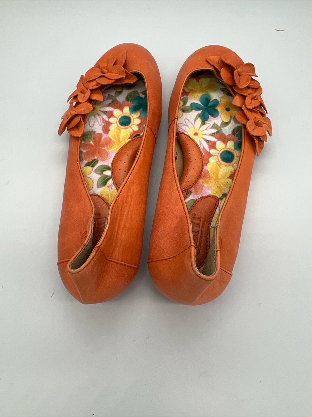 Born Women’s Orange Floral Ballet Flats - Picture 5 of 8
